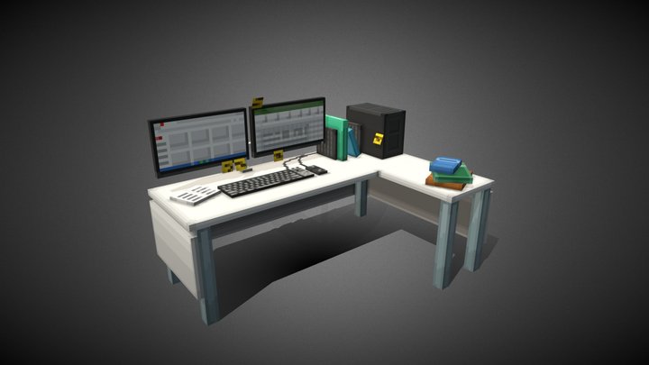 Office desk 3D Model