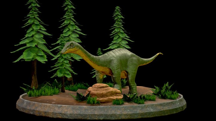 Apatosaurus Animated 3D Model