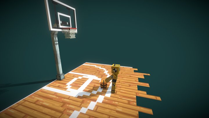 Basketball scene 3D Model