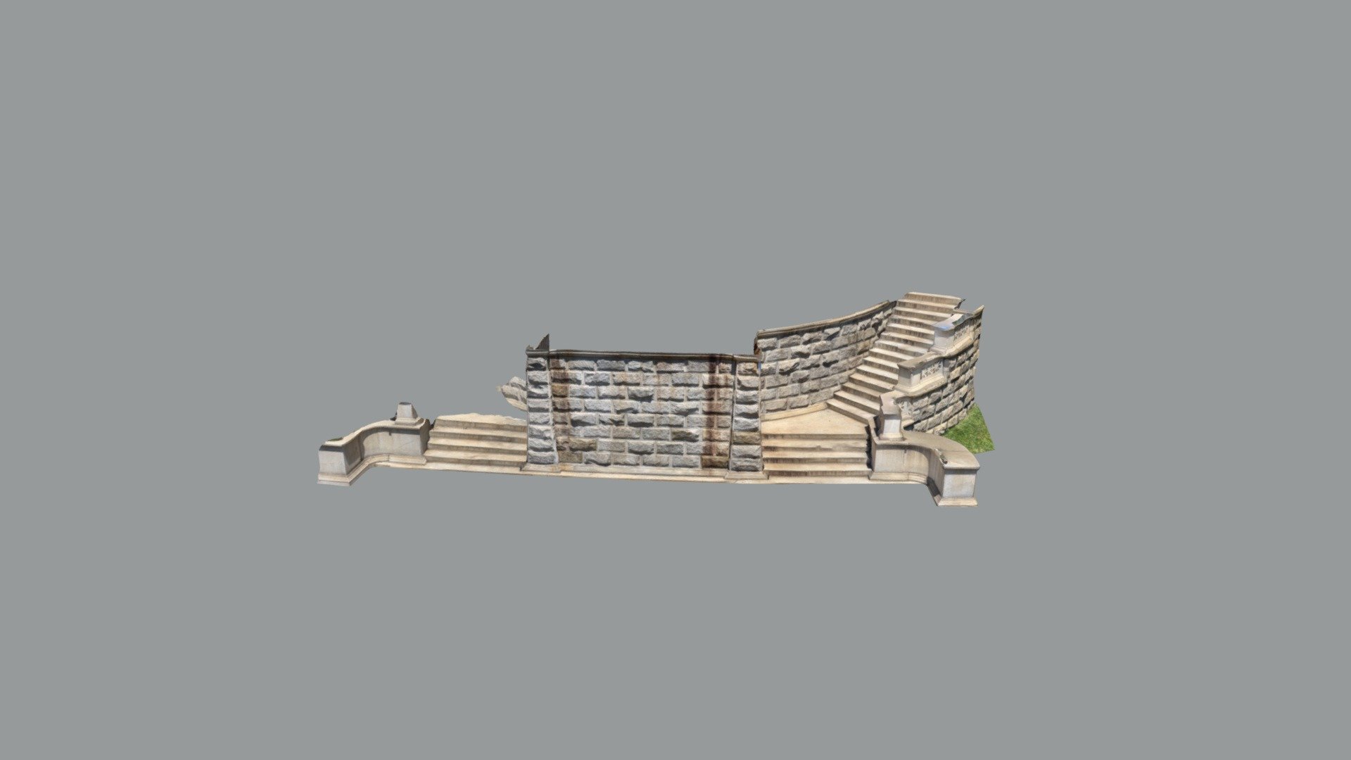 Stone wall and stairs