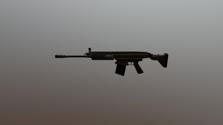 (SCAR INSPIRED) Rifle Model 3D Model