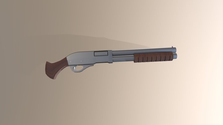 Shotgun Sawed Off 3D Model