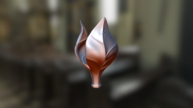 Trileaf candle holder for Advent Dawn Mass 3D Model
