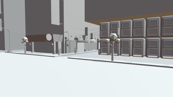 Tokyo streets Diploma Blocking 3D Model