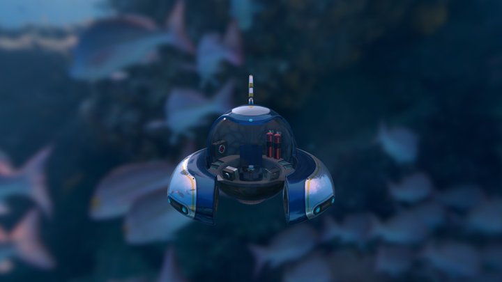 UnderBoat Spherical Submarina 3D Model