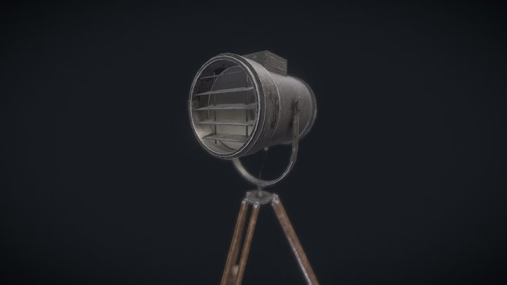 Retro industrial lamp 3D Model
