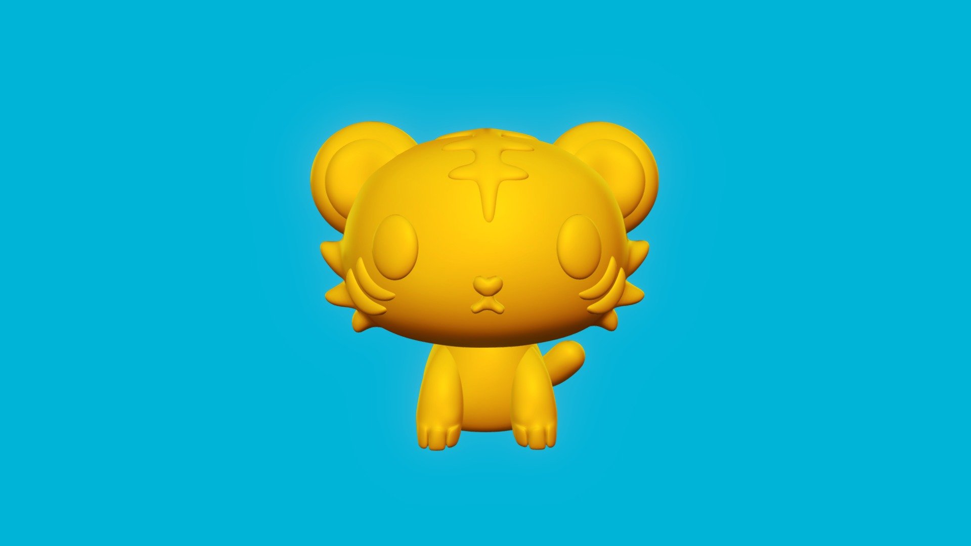 Stylized Cute Tiger Model Print Ready - Download Free 3D model by ...