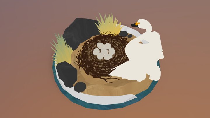 Spring: Swan nest 3D Model