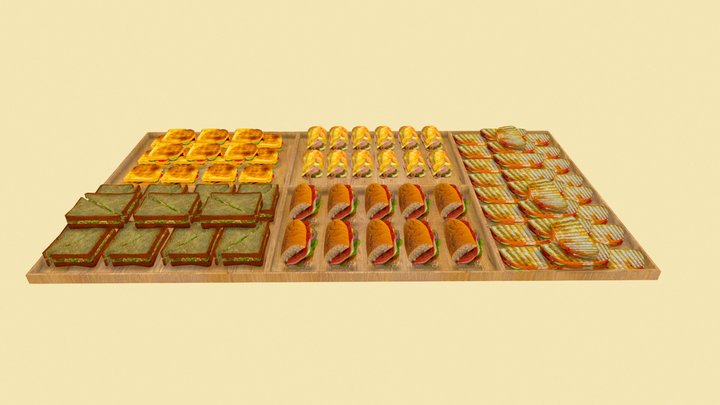 Sandwiches pack 3D Model