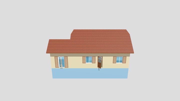 Alpine style 2-story House 3D Model