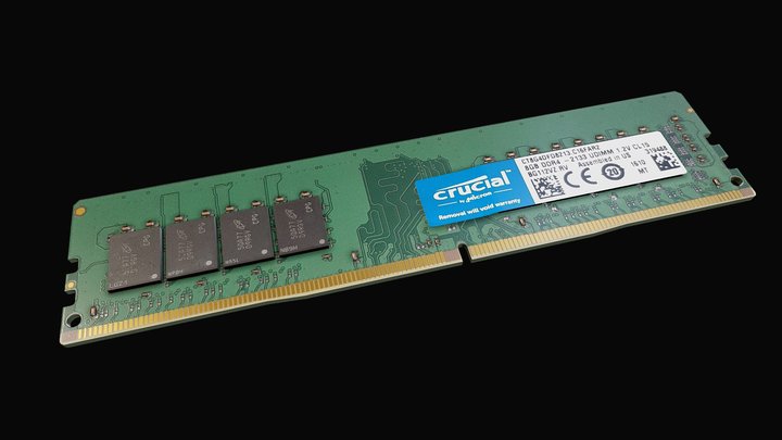 Crucial 8 GB DDR4 2133 RAM – Free 3D Model STL