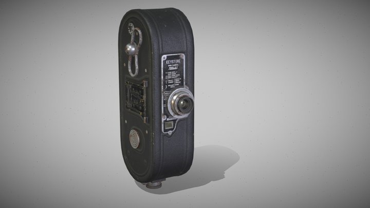 Keystone K-8 Vintage Movie Camera 3D Model