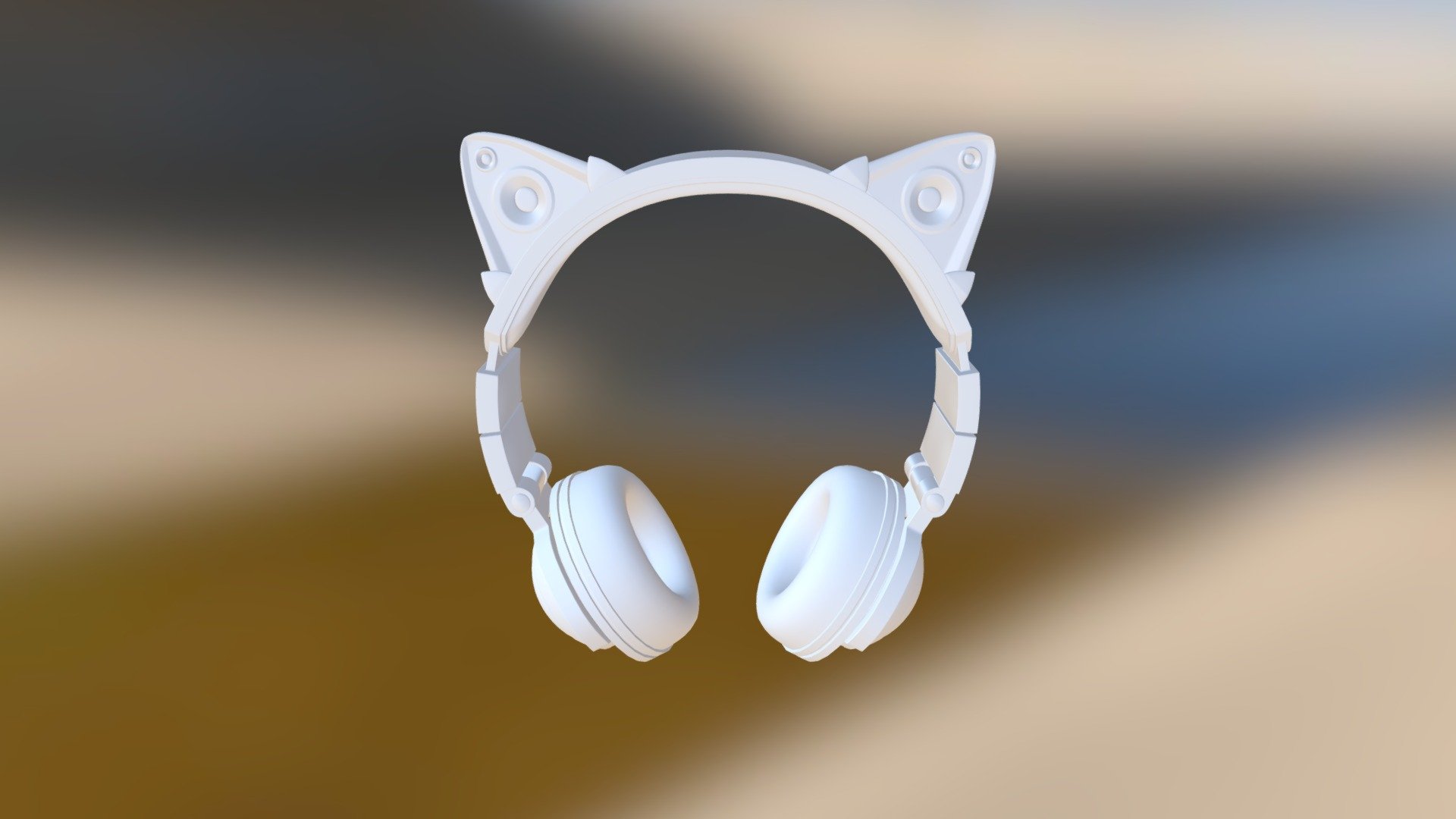 Cat Ear Headphone 3D model by Solomon Mejorada