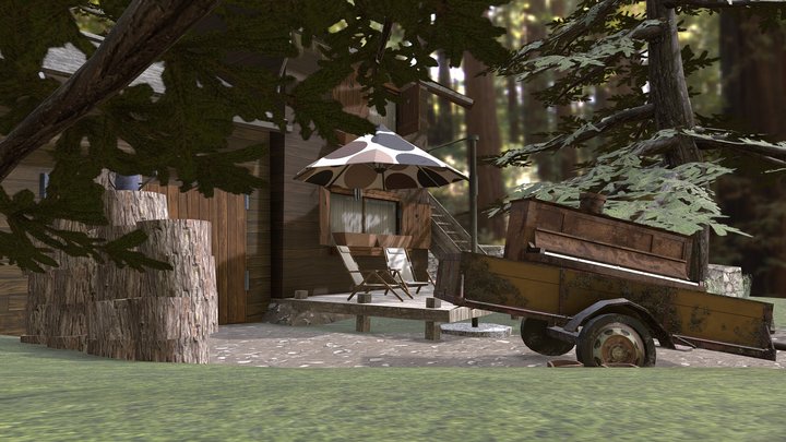 DAE Diorama - Eco House 3D Model