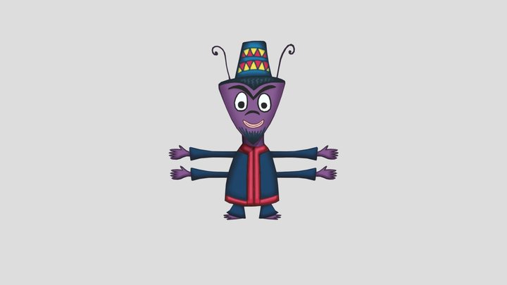 Parappa The Rapper 2 Guru ant (Rigged) (FBX) 3D Model
