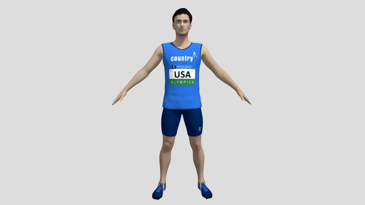 Athlete Runner 3D Model