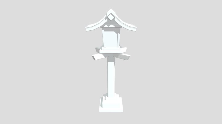 Japanese Ornamental Lantern 3D Model