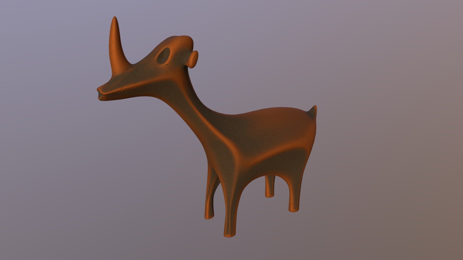 African Unicorn Figurine