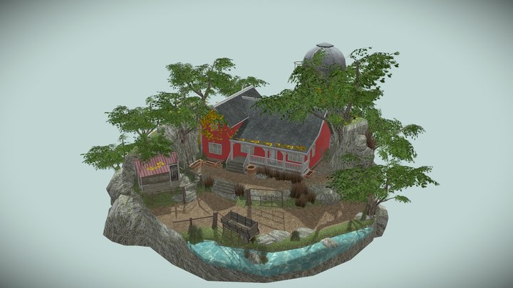 DAE Diorama retake – Small farm 3D Model