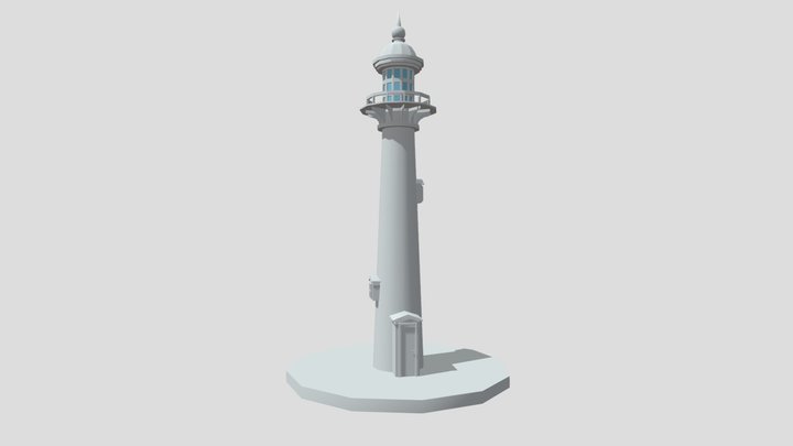 Low Poly Light House 3D Model