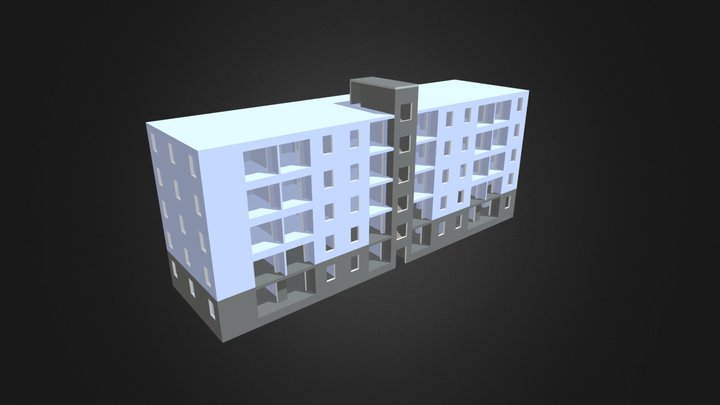 Ольгинка многоквартирный 3D Model