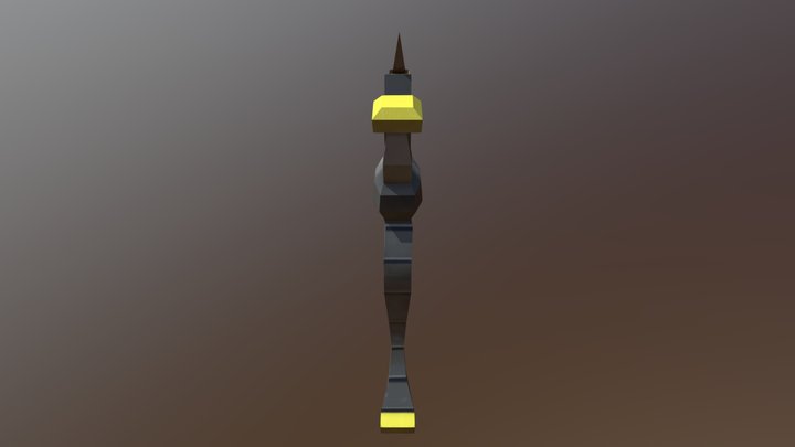 Low Poly Weapon 3D Model
