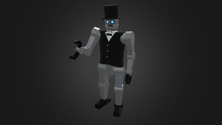 Robot Bartender 3D Model