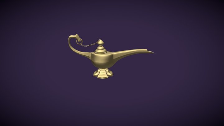 Genie Lamp 3D Model
