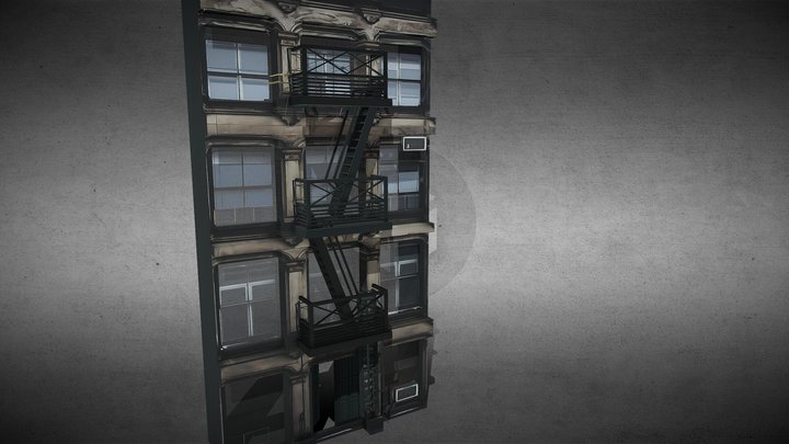 Vieux batiment New-York Photoréaliste free 3D Model