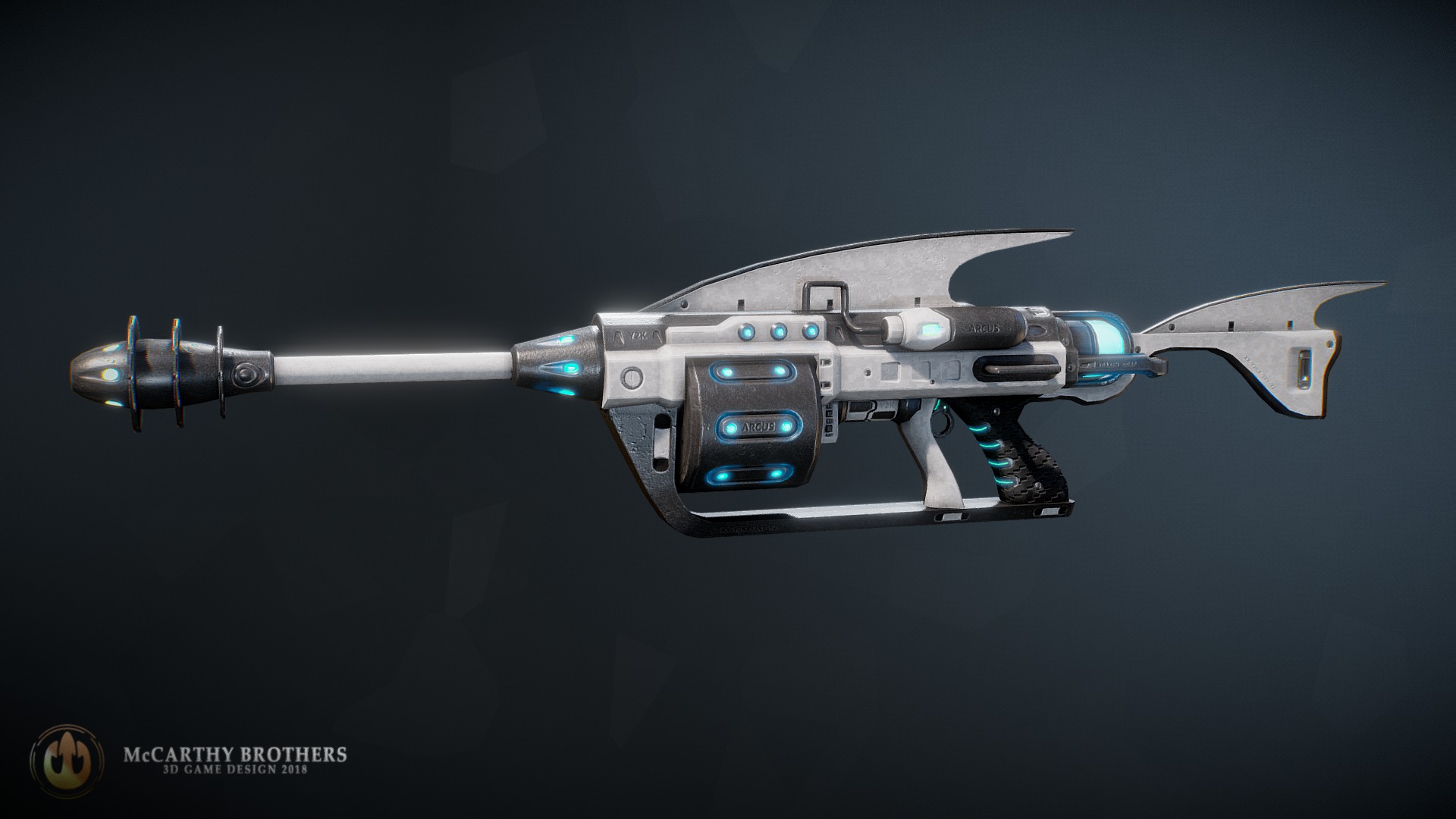 3D model Arcus Rifle 2.0 - This is a 3D model of the Arcus Rifle 2.0. The 3D model is about a toy space ship.