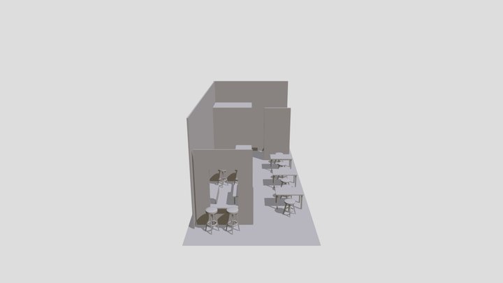 Denah Cafe Anyar Export 3D Model