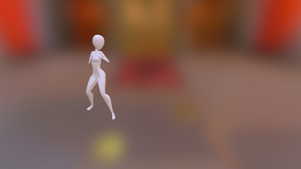 Jump kick fake action — Sketchfab embed 3D viewer