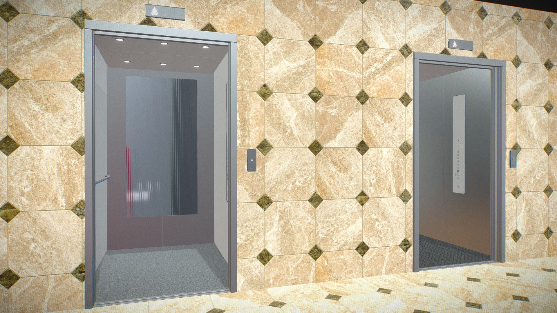 Elevator Kone MONOSPACE 500 Buy Royalty Free 3D model by madMIX