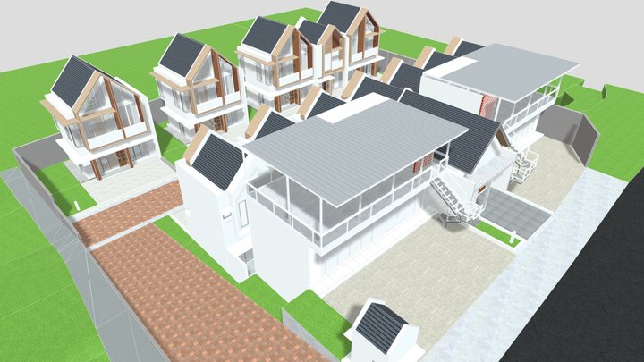 Site Plan Villa Tropis City View 3D Model
