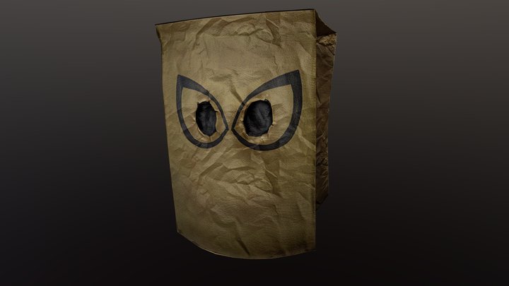 Spiderman Paperbag Mask 3D Model