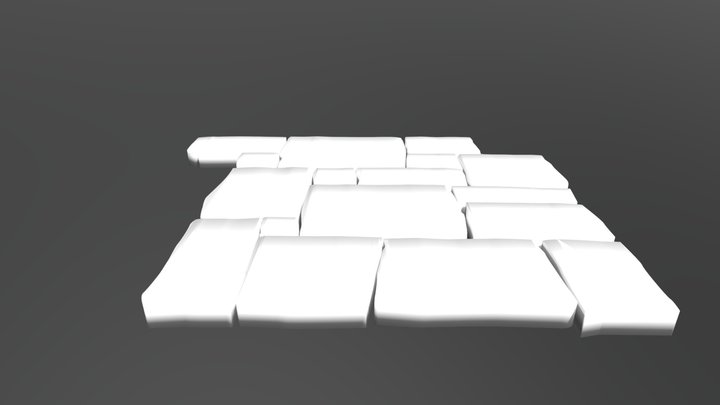 Paving Stones Squares Rectangles Roughly SquareT 3D Model