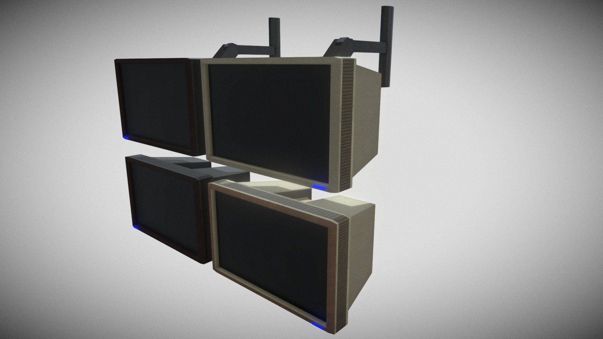 retro cyberpunk computer screens