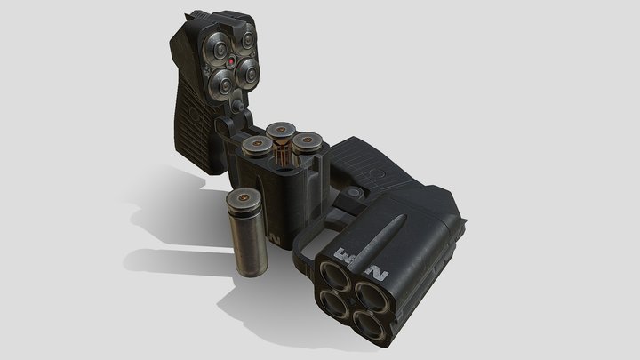 Barrelless traumatic pistol "OSA" 3D Model