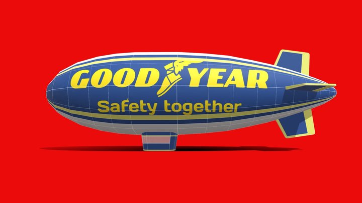 Goodyear Blimp 3D Model