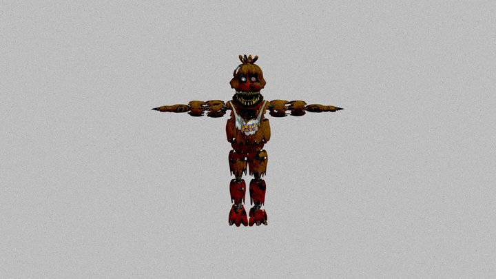 nightmare-chica-fnaf-4 3D Model