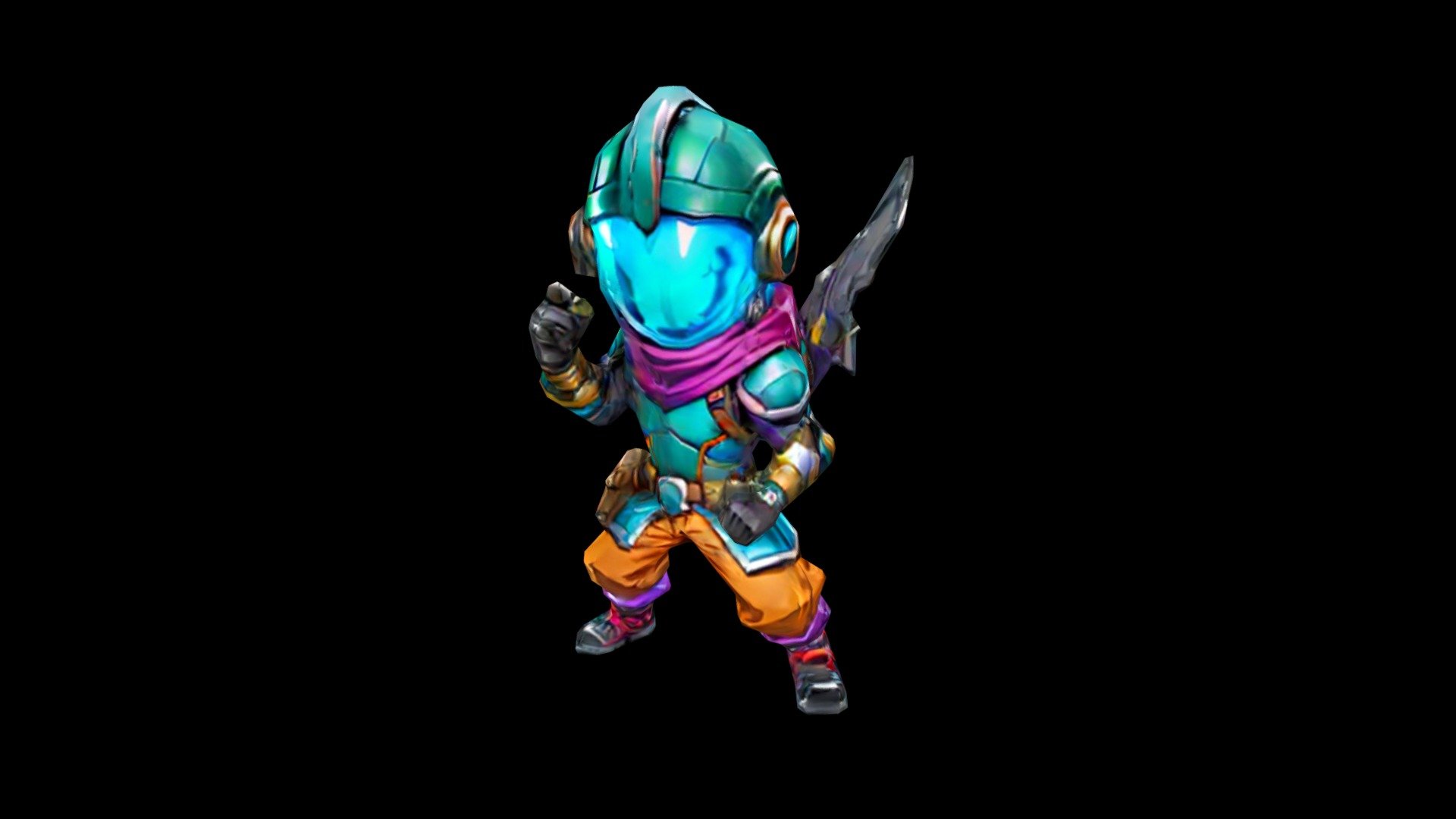 a detailed of a video game character with a viv - Download Free 3D ...