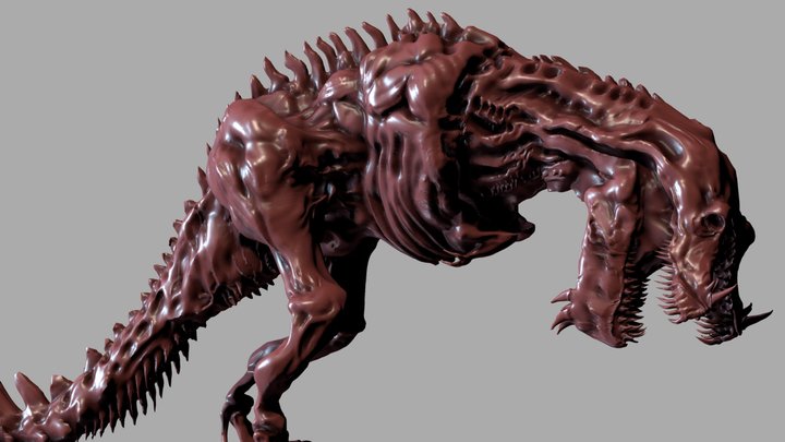 Zombie T- Rex 3D Model