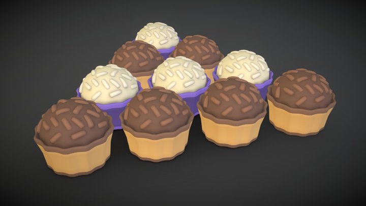 Chocolate Truffle 01 (Sweet Pack #01) 3D Model