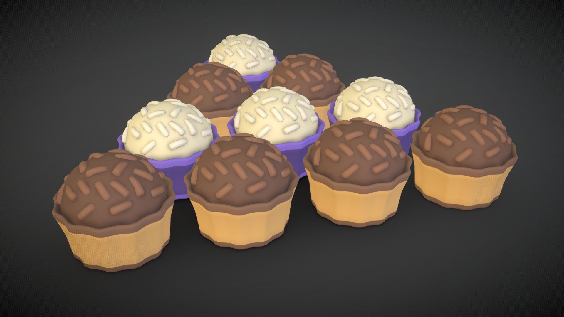 Chocolate Truffle 01 (Sweet Pack #01) - 3D model by cubeboystudios ...