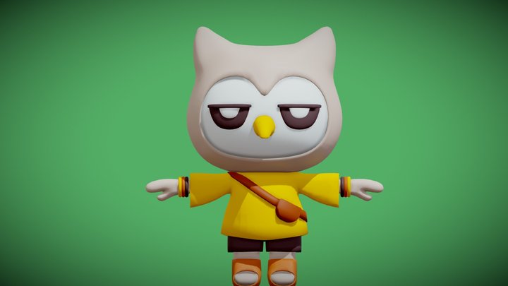 🦉 Hippie Owl 🦉 3D Model