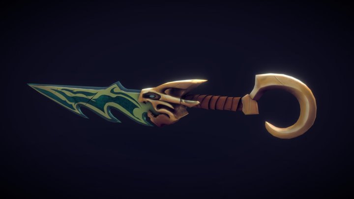 Pyke's Dagger Handpainted Fanart 3D Model