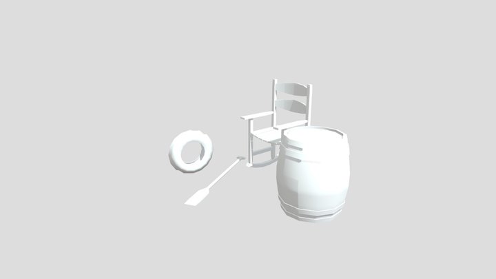 By The Ocean - 3 Simple Props 3D Model