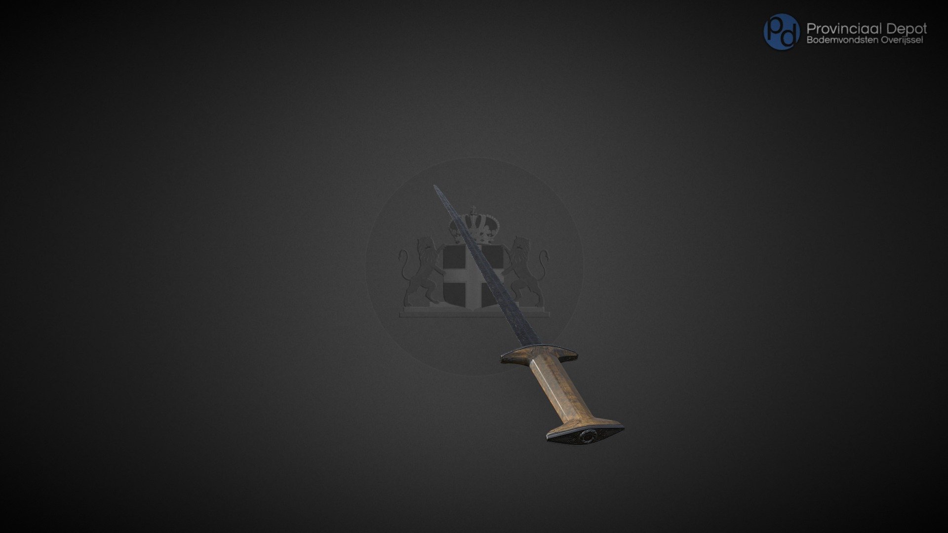 Zwaard, late middeleeuwen, circa 1362 — Sketchfab embed 3D viewer