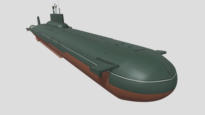Typhoon Class "Project 941 Akula" Submarine 3D Model