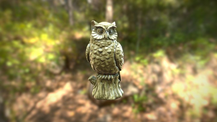 0001-05 Owl Light (High Poly) 3D Model